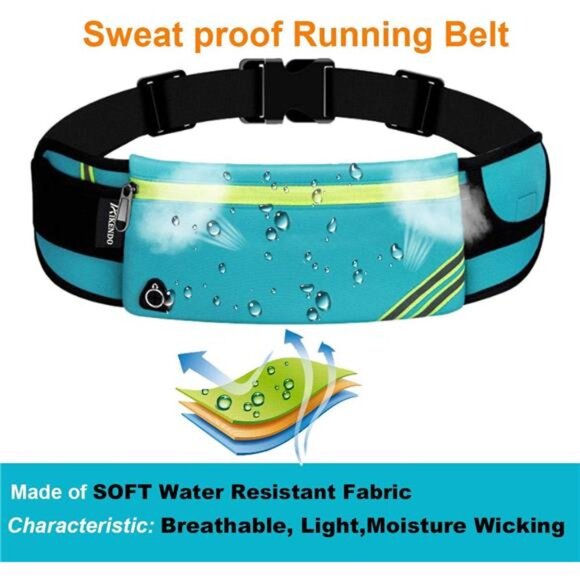 Running Belt Waist Pack Bag,Workout Gear,Gym Fitness Fanny Pack for Phone,Cell - Picture 11 of 14